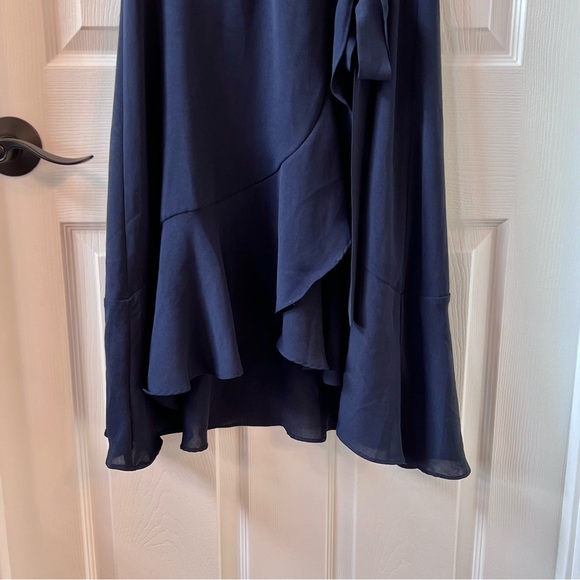 ⭐️ Altar’d State Roxana Navy Wrap Dress Fun and Flirty Size MEDIUM - Picture 5 of 14